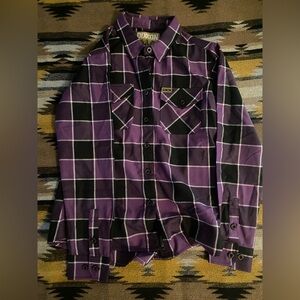 Dixxon Flannel The Crown Purple and Black Flannel